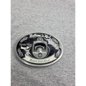 Vintage Bottoms Up Working Bottle Opener Enamel Belt Buckle